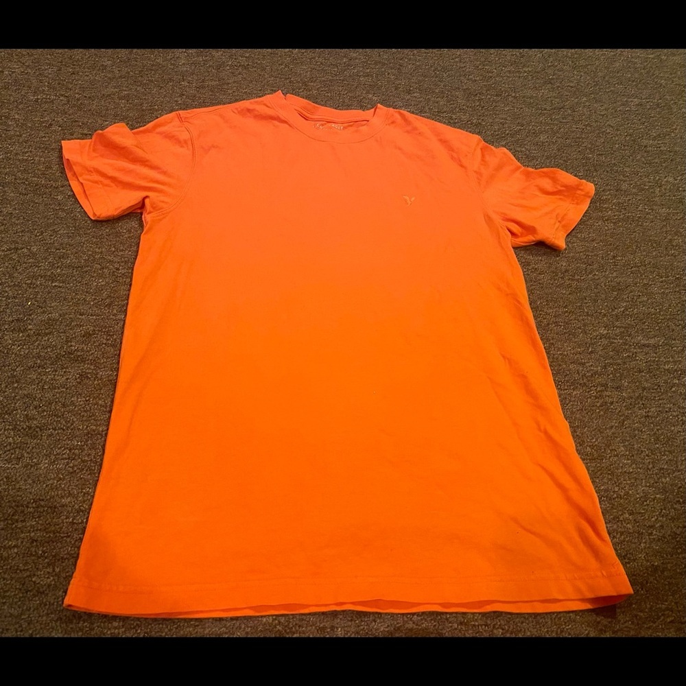 EUC American Eagle super soft standard fit S orange short sleeve tee shirt men - Picture 1 of 2